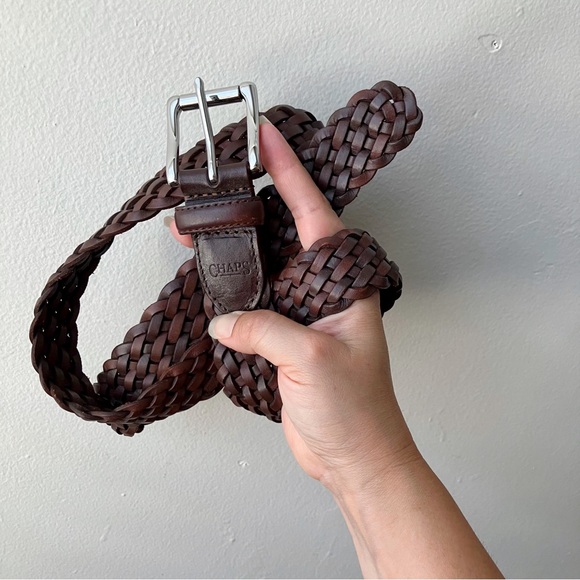 Chaps • Men's Braided Leather Belt in Brown - Picture 3 of 6
